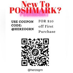New To Poshmark? Use Code @HERZOGRN to get $10 OFF FIRST PURCHASE!